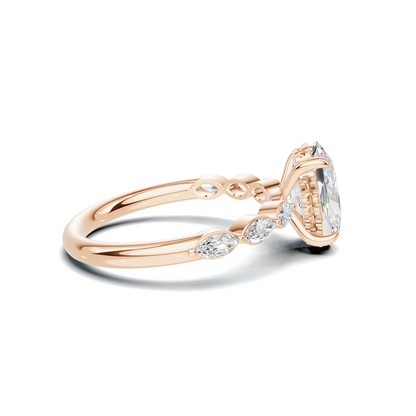 Exquisite Accented Band Ring 14K Rose Gold