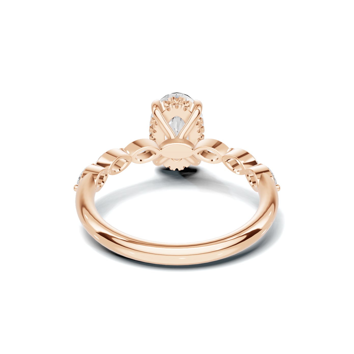 Exquisite Accented Band Ring 14K Rose Gold
