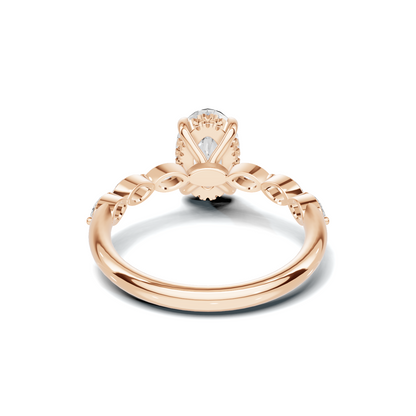 Exquisite Accented Band Ring 14K Rose Gold