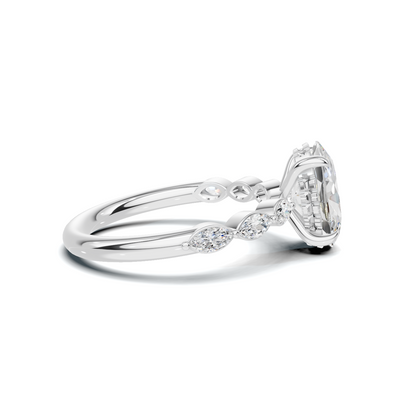 Exquisite Accented Band Ring 14K White Gold