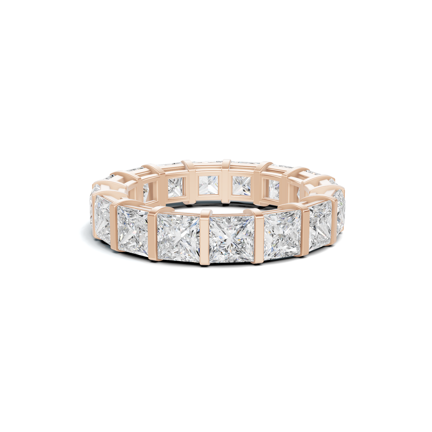Princess Cut Eternity Ring 14K Rose Gold