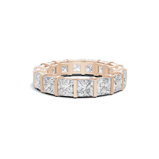 Princess Cut Eternity Ring 14K Rose Gold