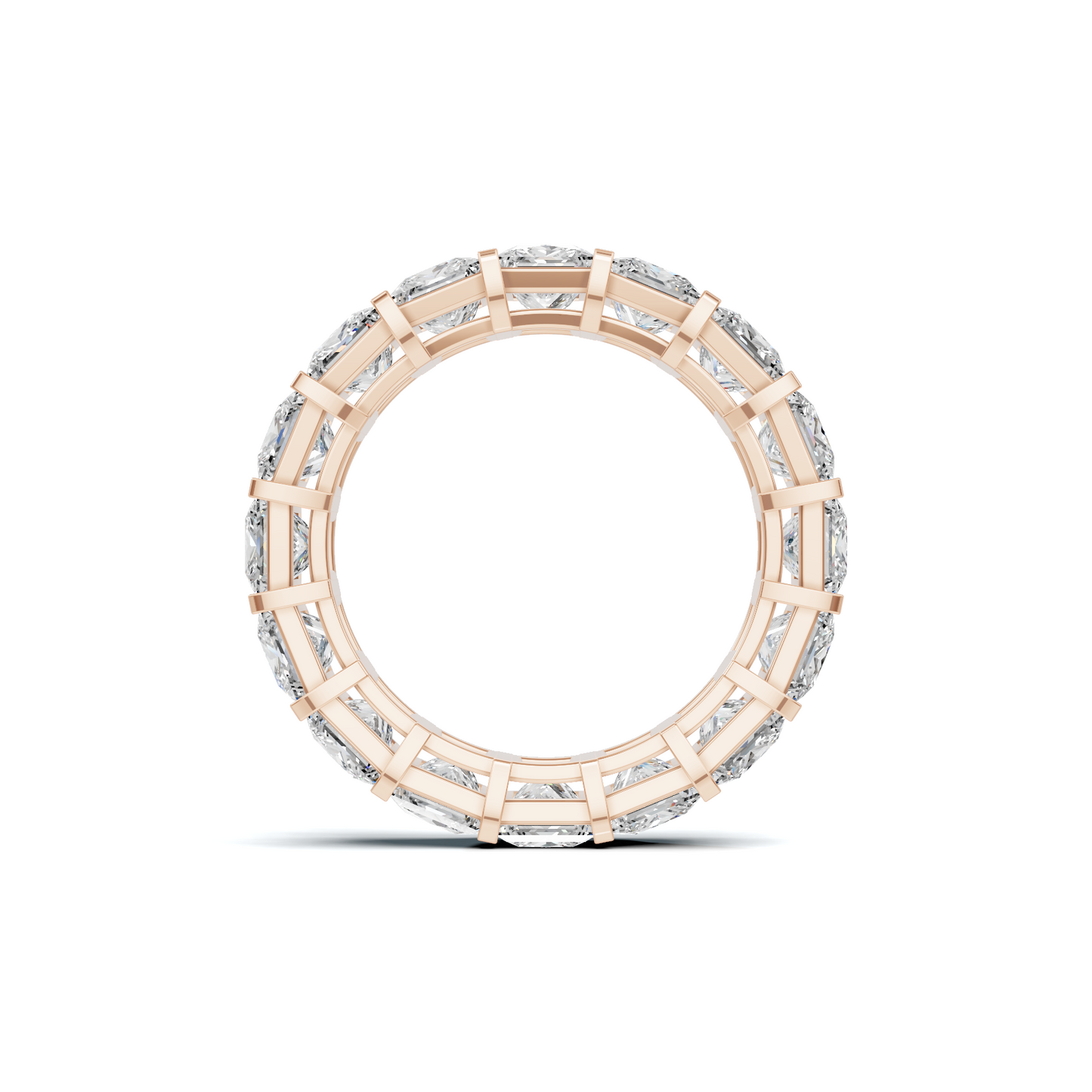Princess Cut Eternity Ring 14K Rose Gold