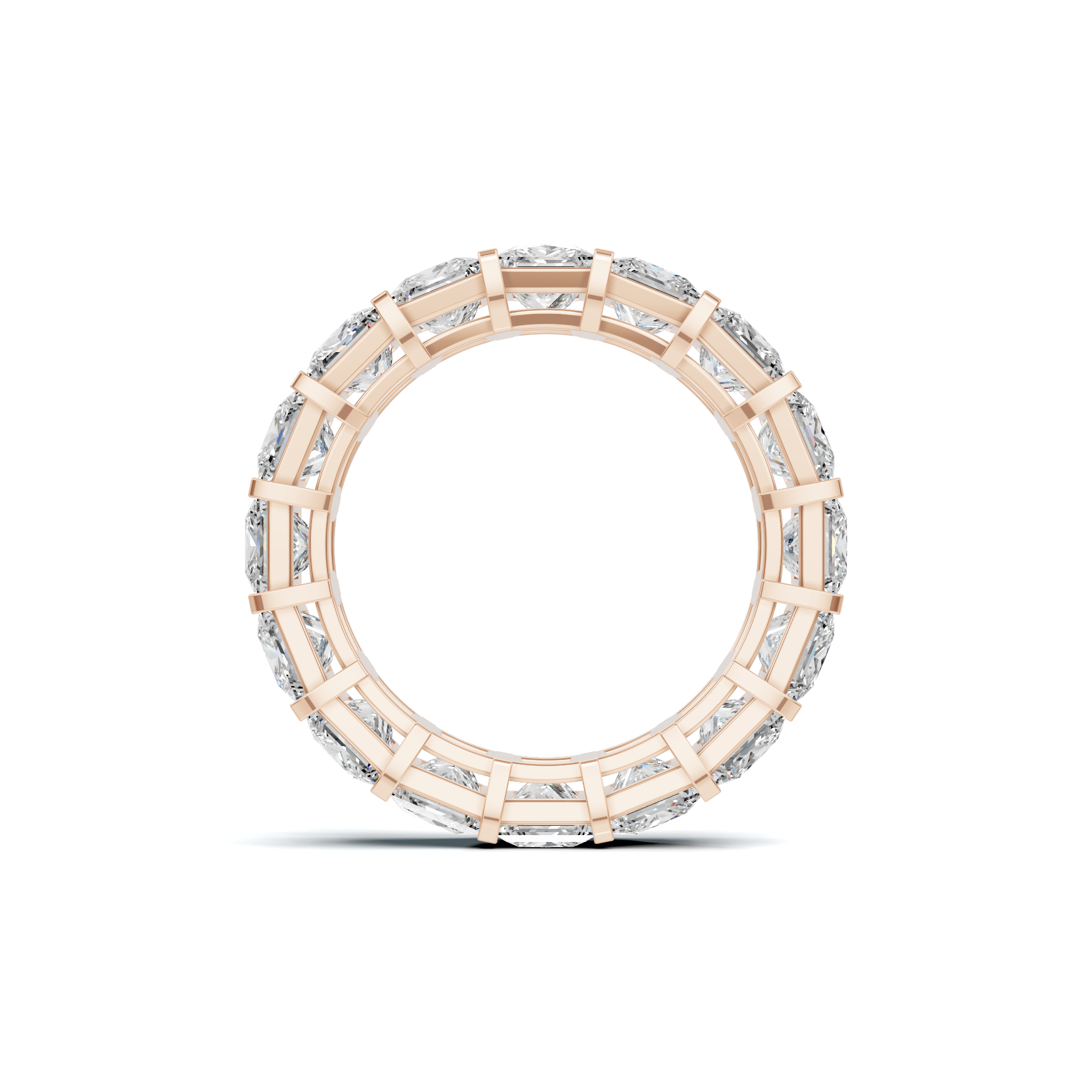 Princess Cut Eternity Ring 14K Rose Gold