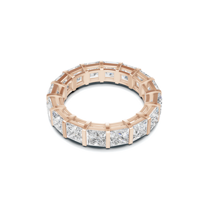Princess Cut Eternity Ring 14K Rose Gold