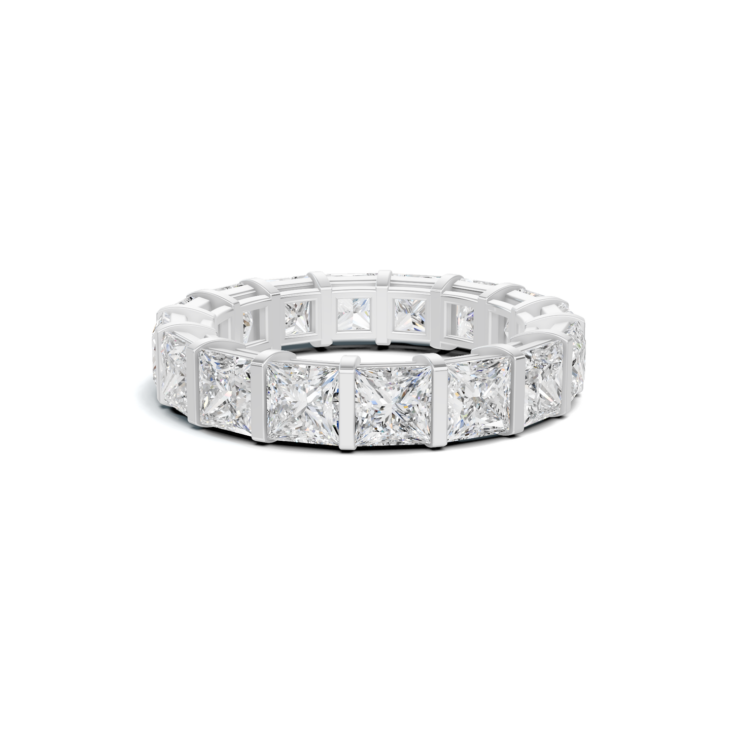 Princess Cut Eternity Ring 14K White Gold