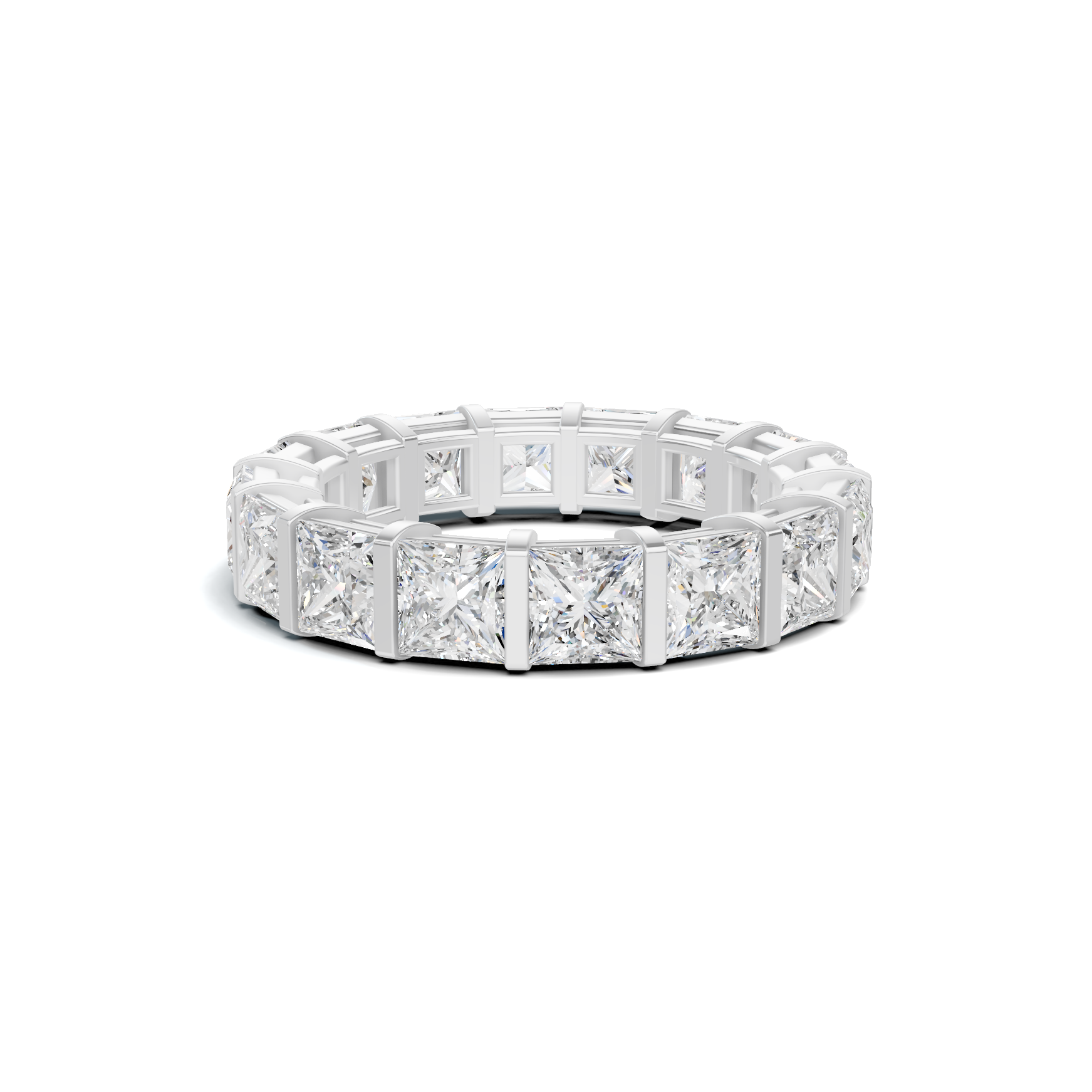 Princess Cut Eternity Ring 14K White Gold