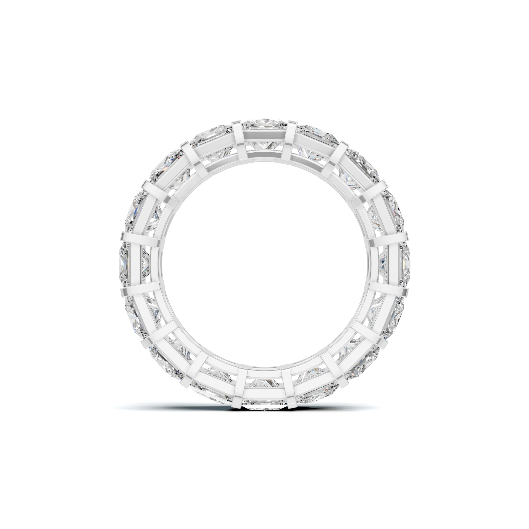 Princess Cut Eternity Ring 14K White Gold