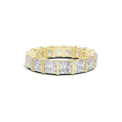 Princess Cut Eternity Ring 14K Yellow Gold