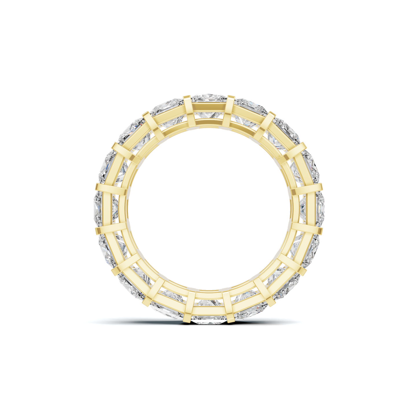 Princess Cut Eternity Ring 14K Yellow Gold