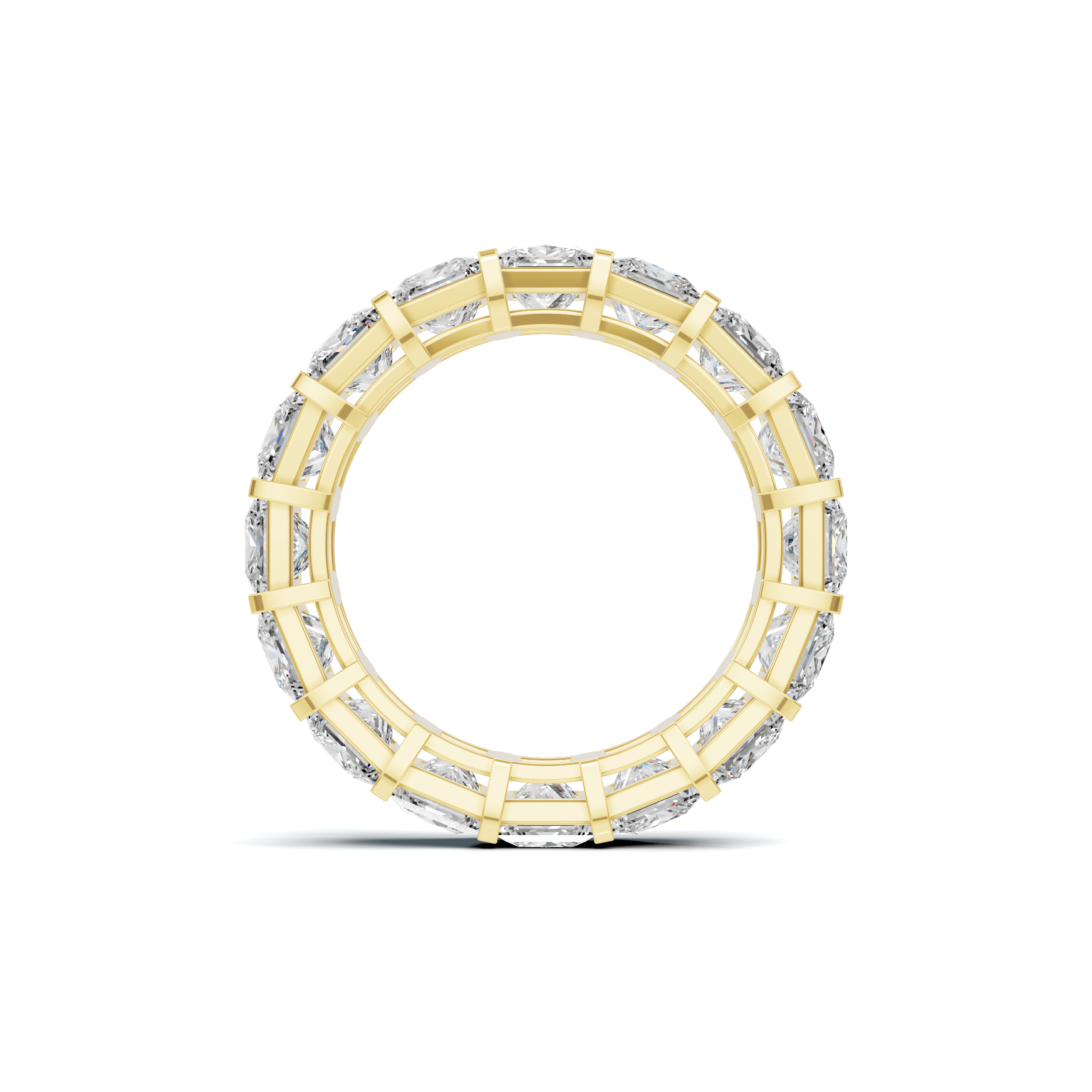 Princess Cut Eternity Ring 14K Yellow Gold