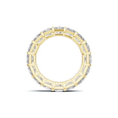 Princess Cut Eternity Ring 14K Yellow Gold