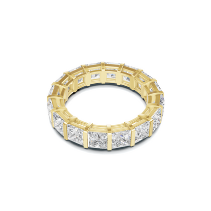 Princess Cut Eternity Ring 14K Yellow Gold