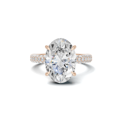 Pave Band Statement Ring 14K Rose Gold