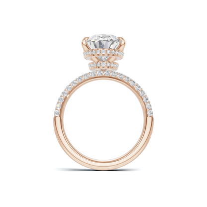 Pave Band Statement Ring 14K Rose Gold