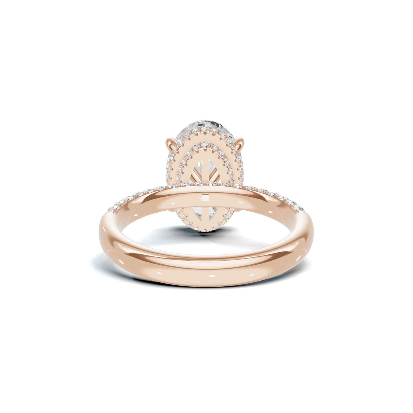 Pave Band Statement Ring 14K Rose Gold