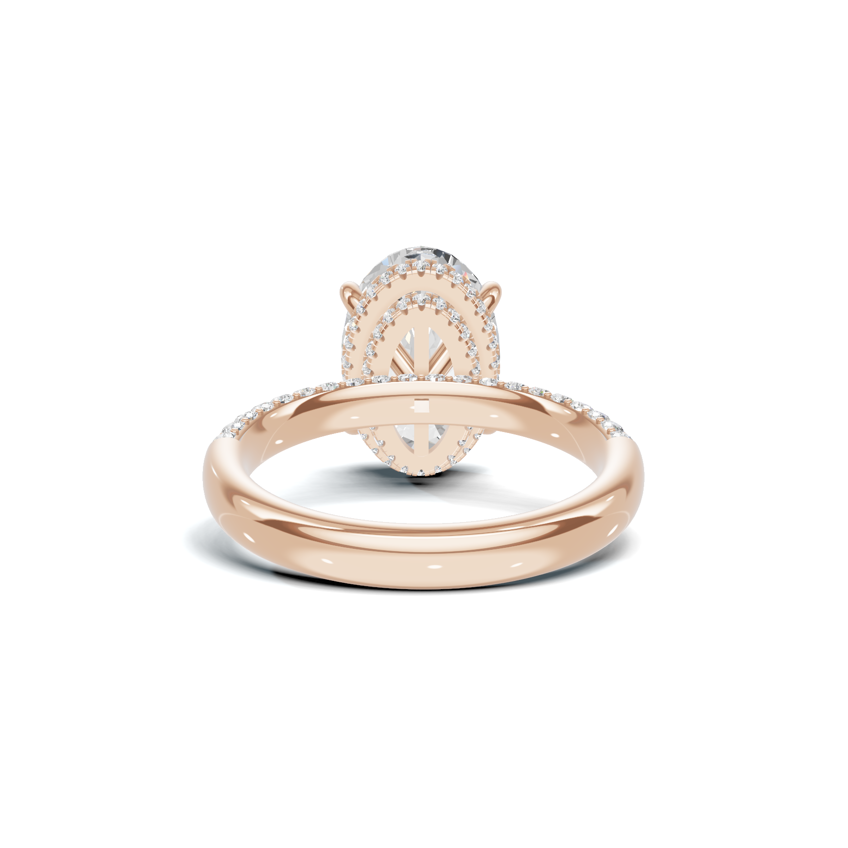 Pave Band Statement Ring 14K Rose Gold