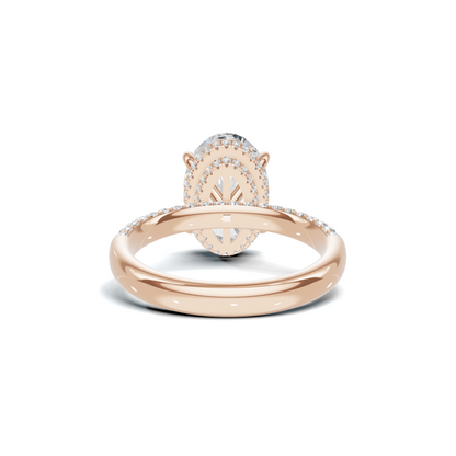 Pave Band Statement Ring 14K Rose Gold
