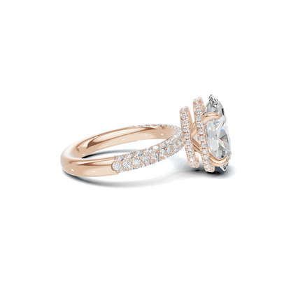 Pave Band Statement Ring 14K Rose Gold