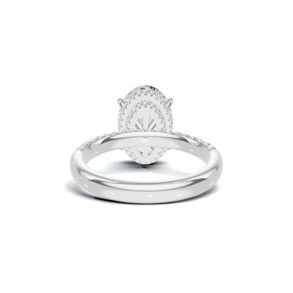 Pave Band Statement Ring 14K White Gold