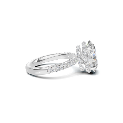 Pave Band Statement Ring 14K White Gold