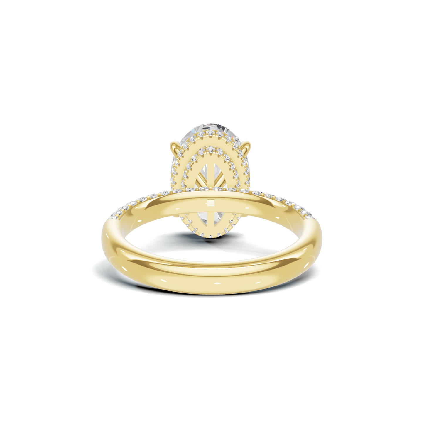 Pave Band Statement Ring 14K Yellow Gold