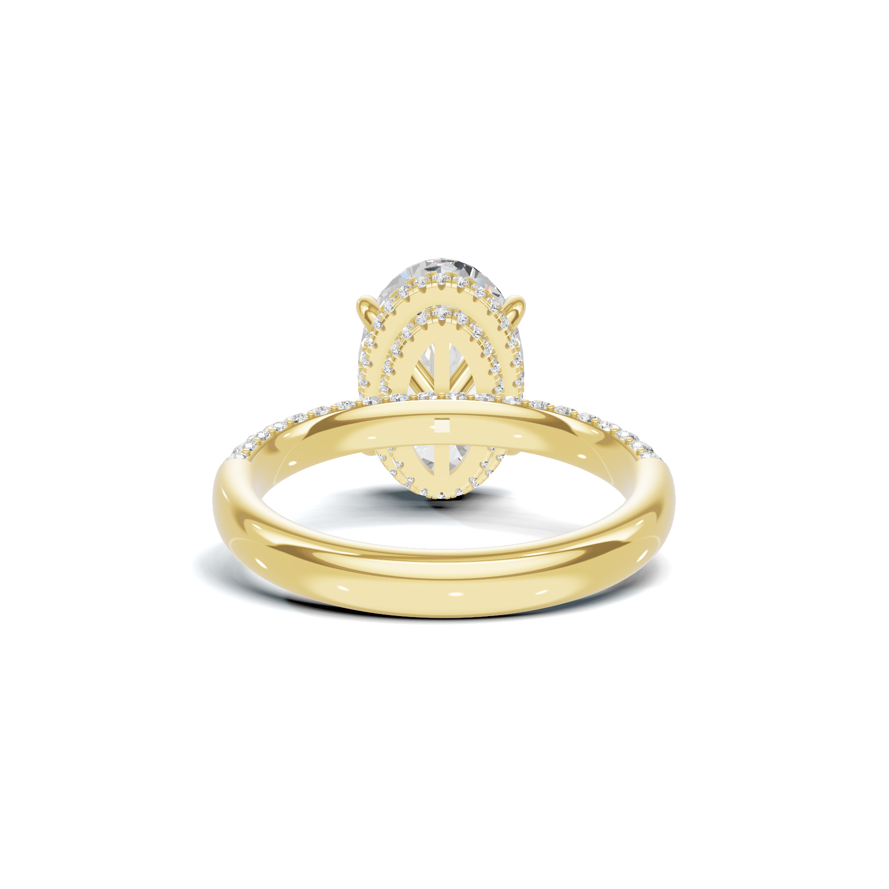 Pave Band Statement Ring 14K Yellow Gold