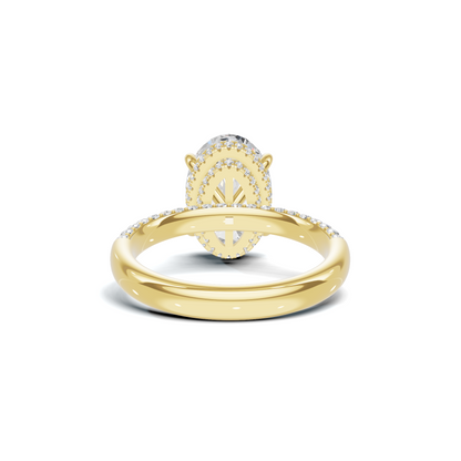 Pave Band Statement Ring 14K Yellow Gold