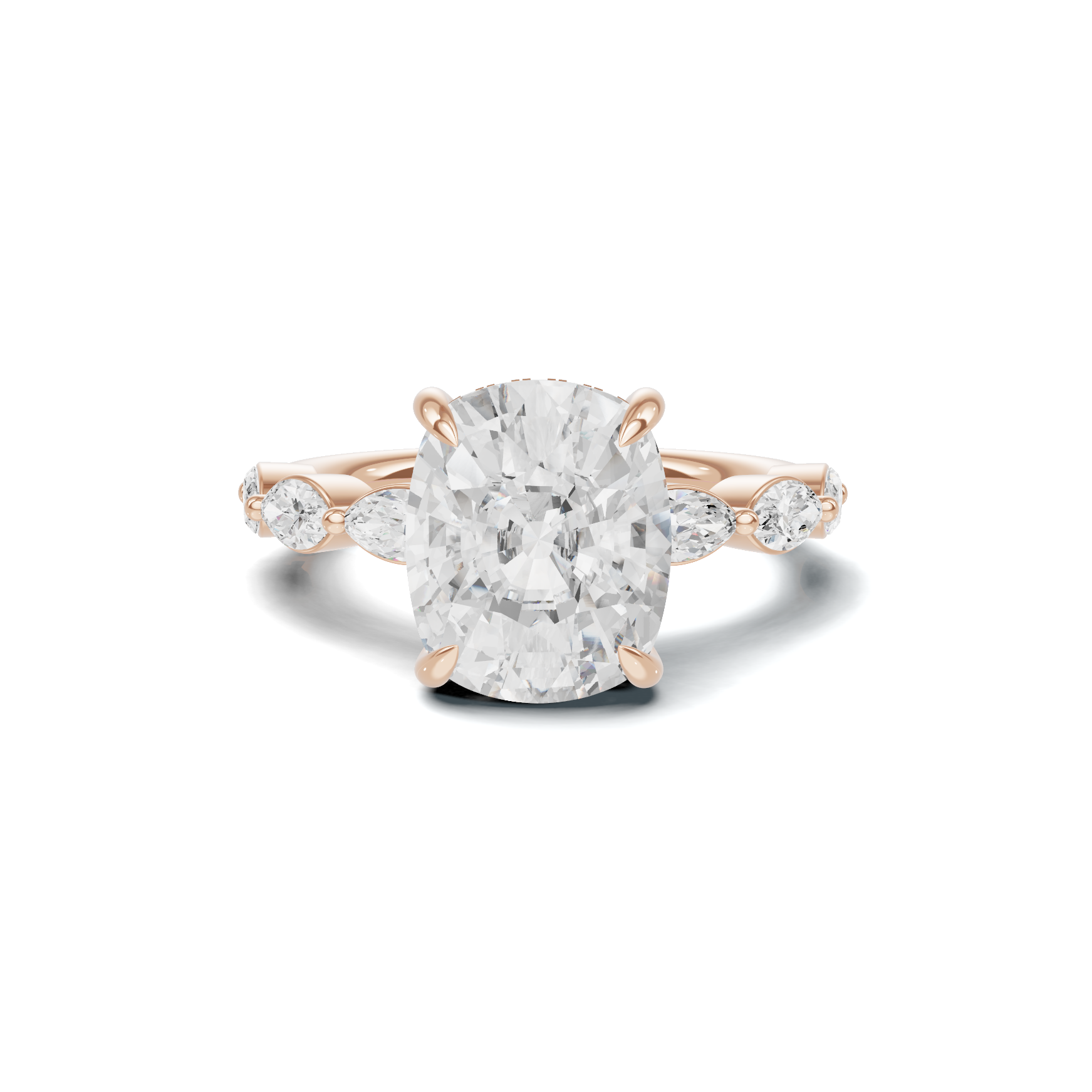 Exquisite Accented Statement Ring 14K Rose Gold