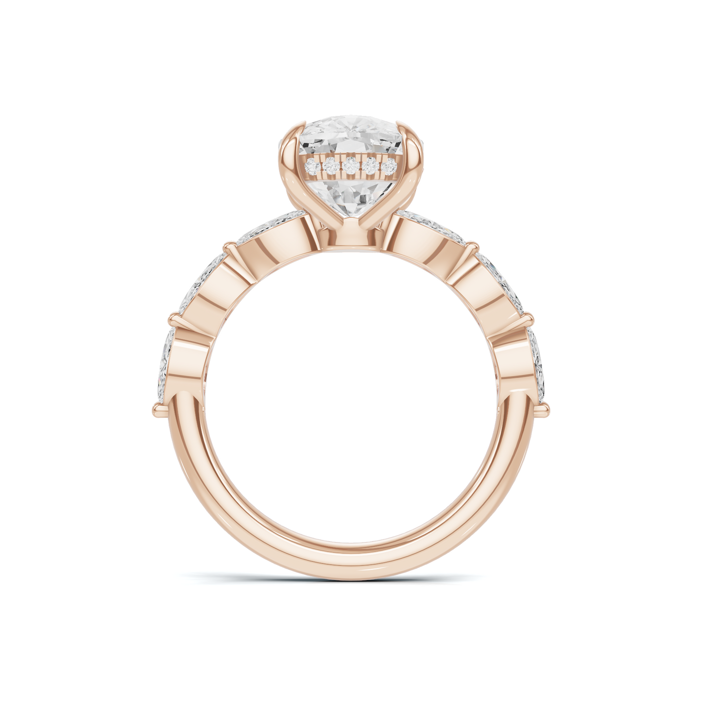 Exquisite Accented Statement Ring 14K Rose Gold