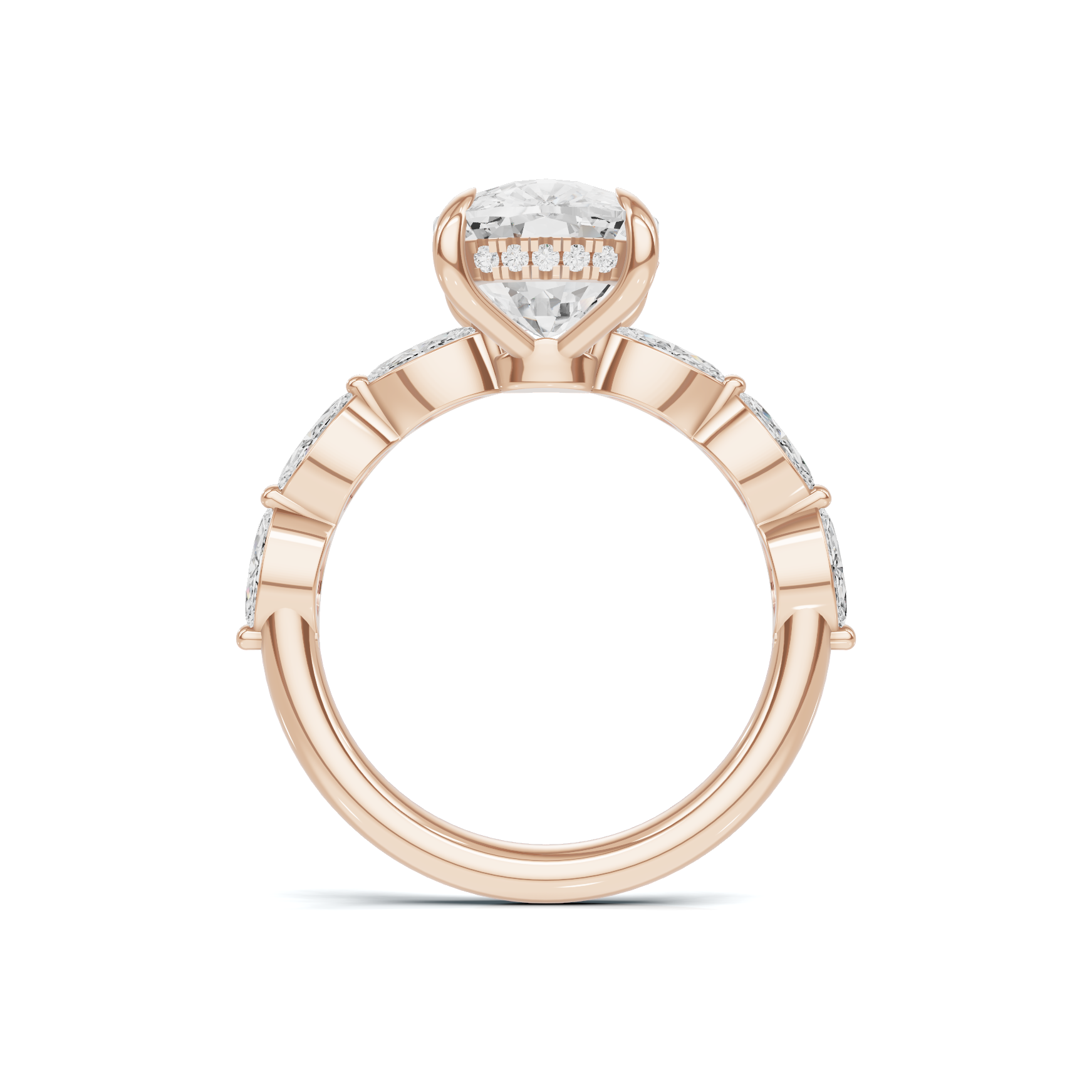 Exquisite Accented Statement Ring 14K Rose Gold