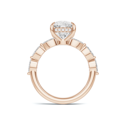 Exquisite Accented Statement Ring 14K Rose Gold