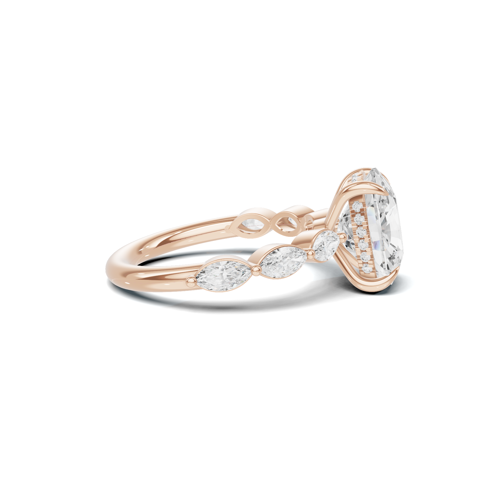 Exquisite Accented Statement Ring 14K Rose Gold