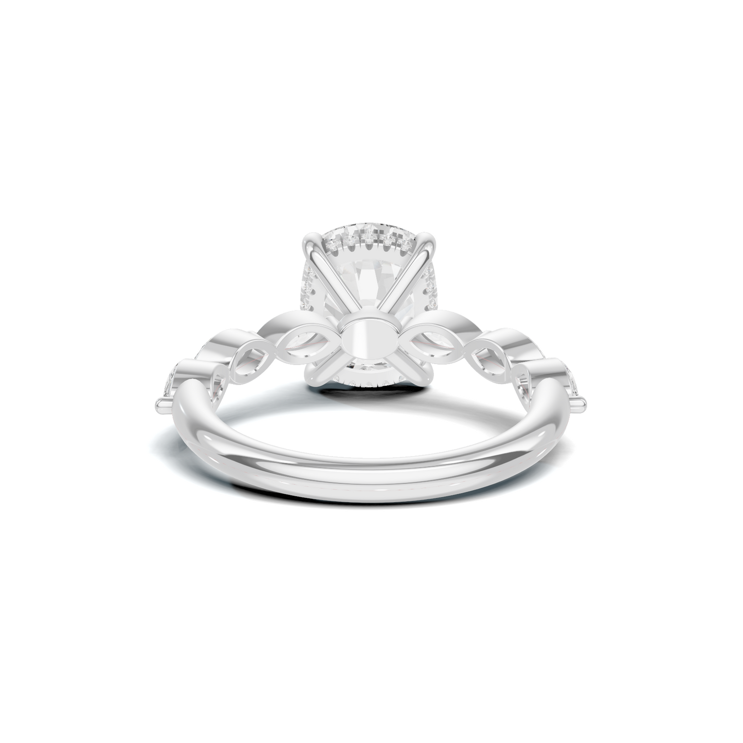 Exquisite Accented Statement Ring 14K White Gold