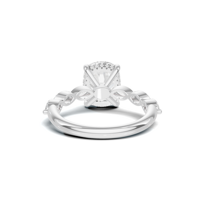Exquisite Accented Statement Ring 14K White Gold