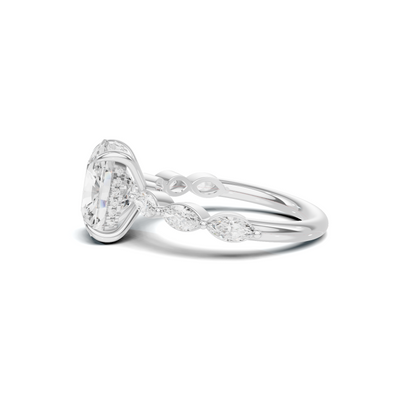 Exquisite Accented Statement Ring 14K White Gold