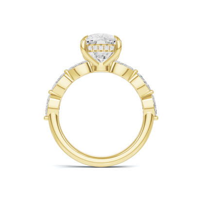 Exquisite Accented Statement Ring 14K Yellow Gold