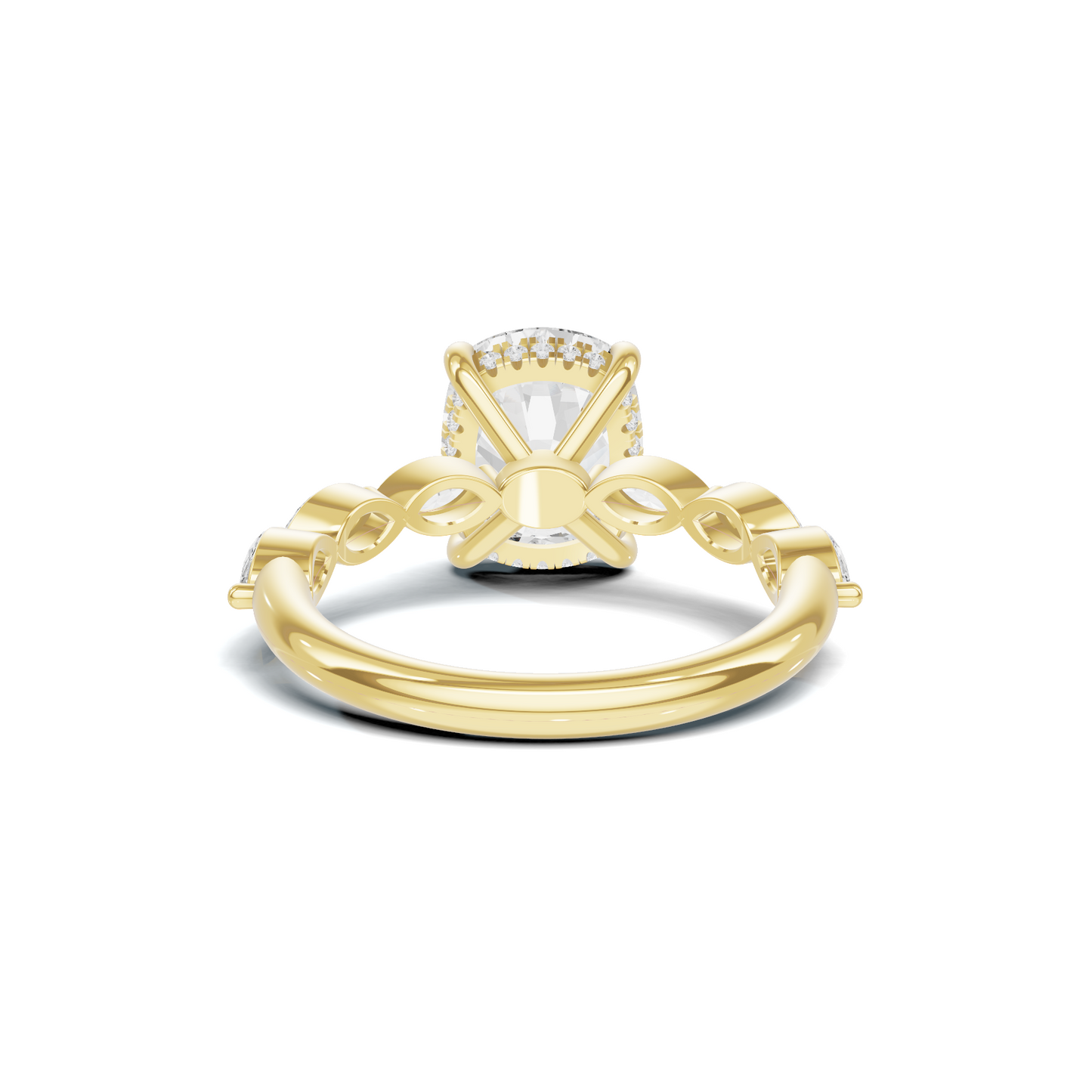 Exquisite Accented Statement Ring 14K Yellow Gold
