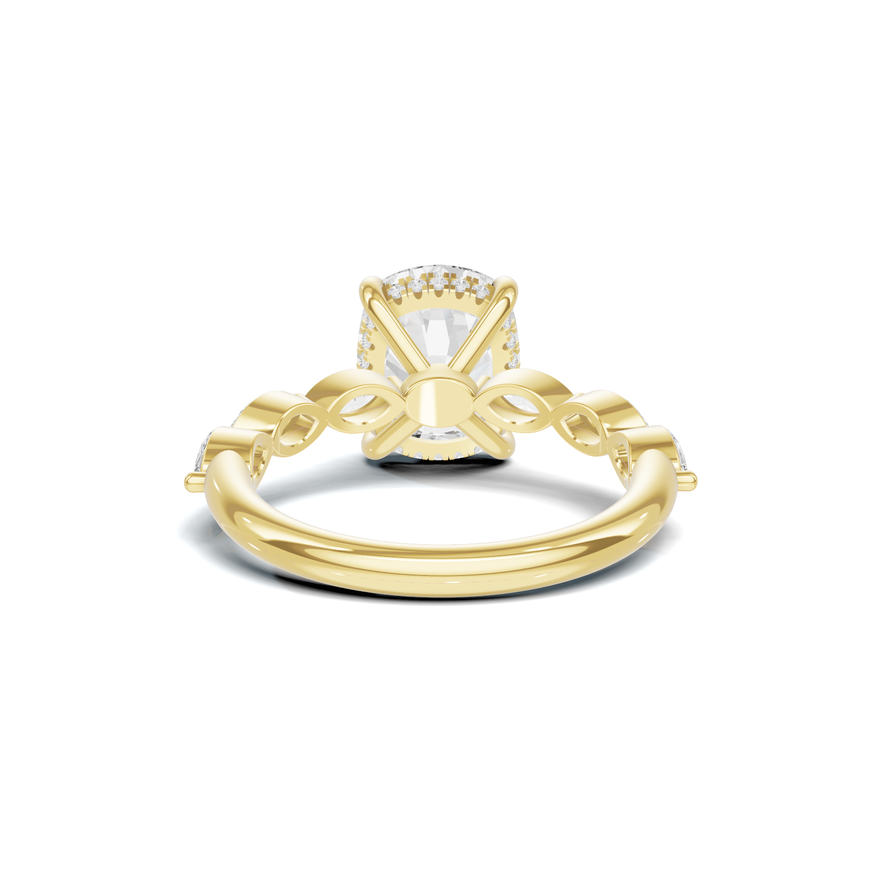 Exquisite Accented Statement Ring 14K Yellow Gold