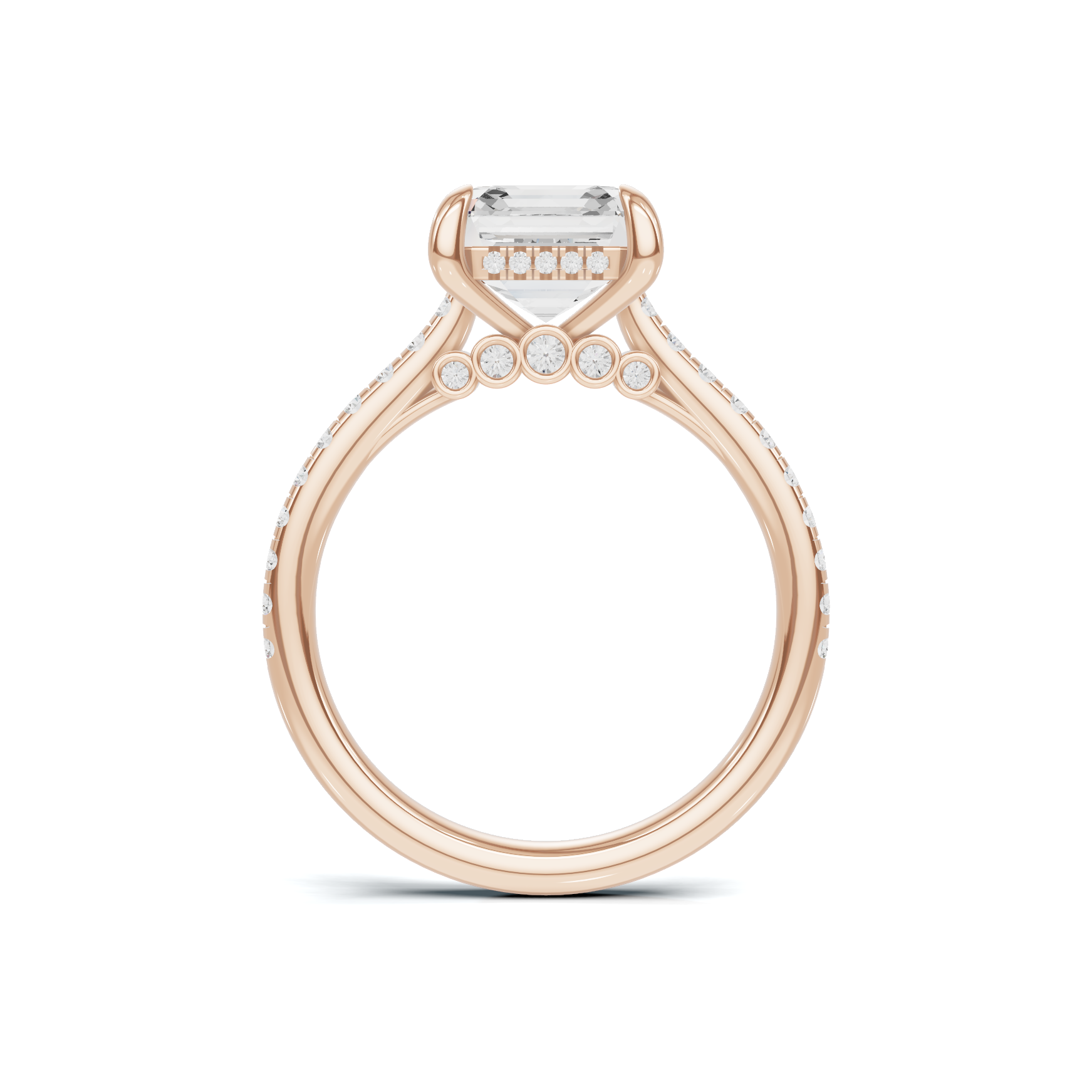 Pavilion Accented Ring 14K Rose Gold