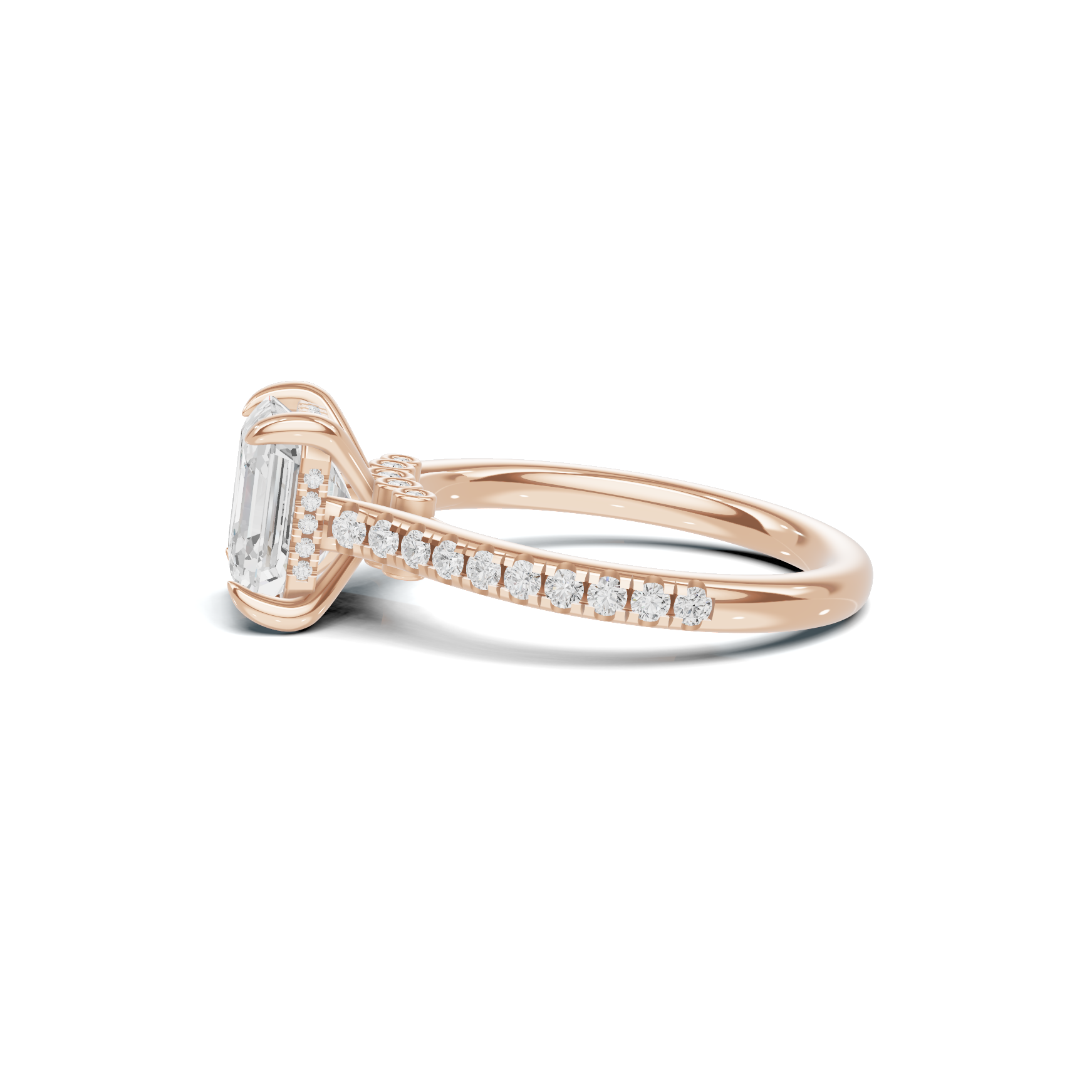 Pavilion Accented Ring 14K Rose Gold