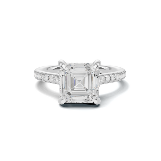 Pavilion Accented Ring 14K White Gold