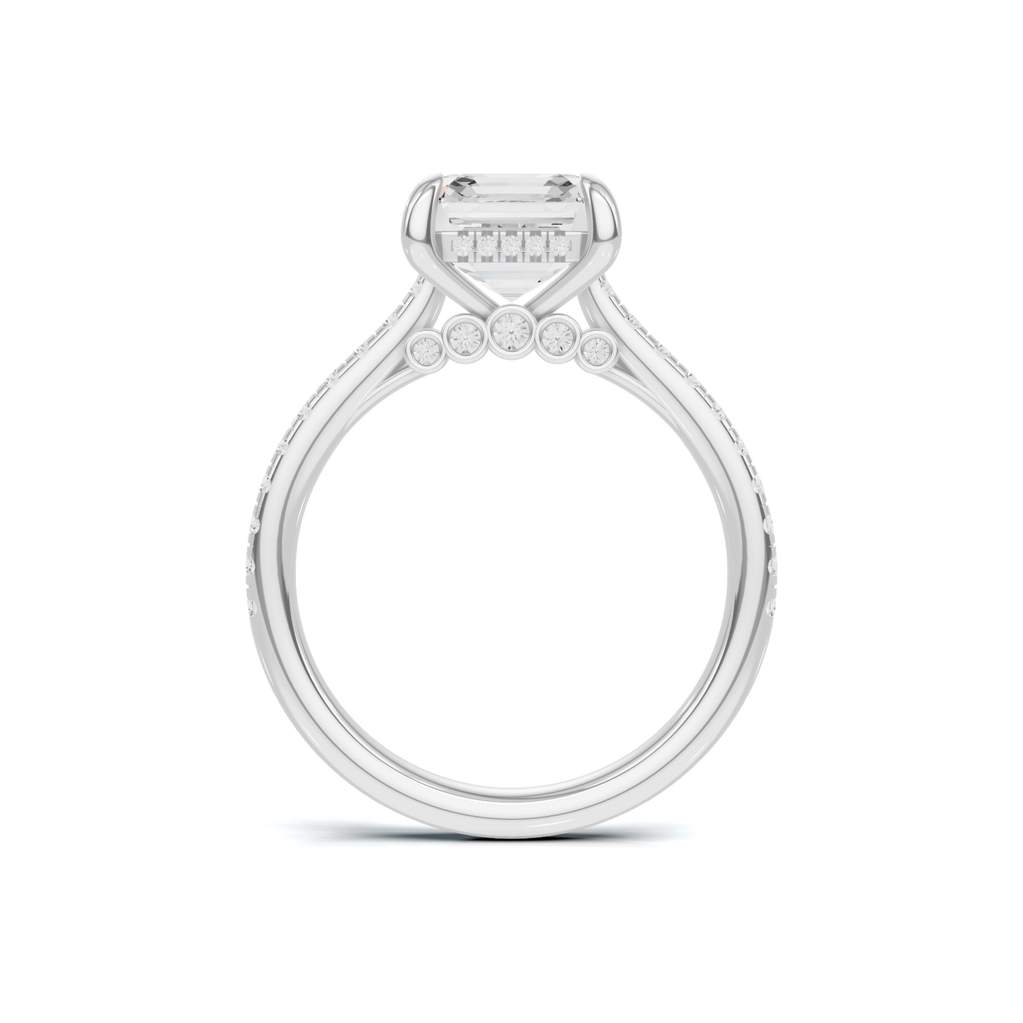 Pavilion Accented Ring 14K White Gold