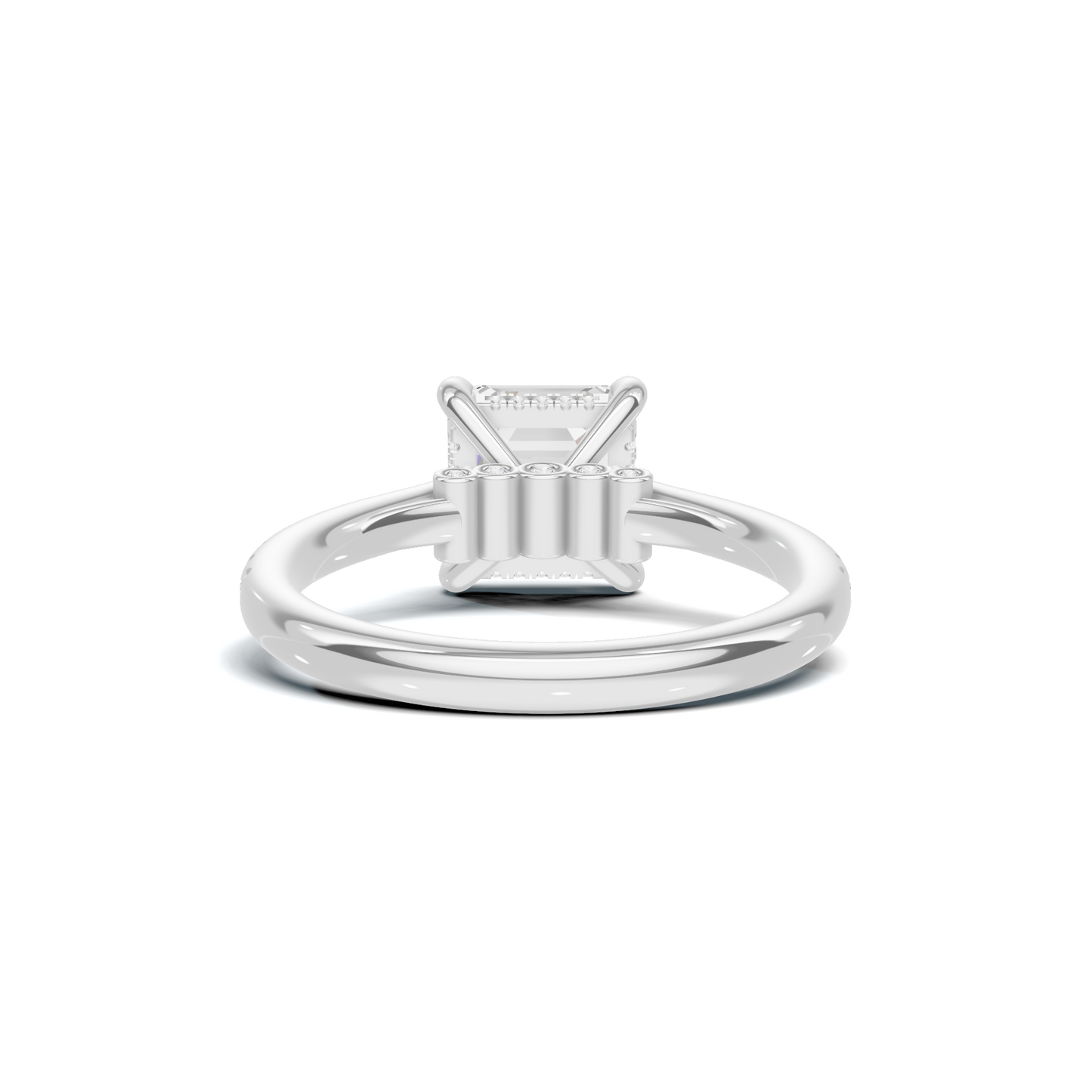 Pavilion Accented Ring 14K White Gold