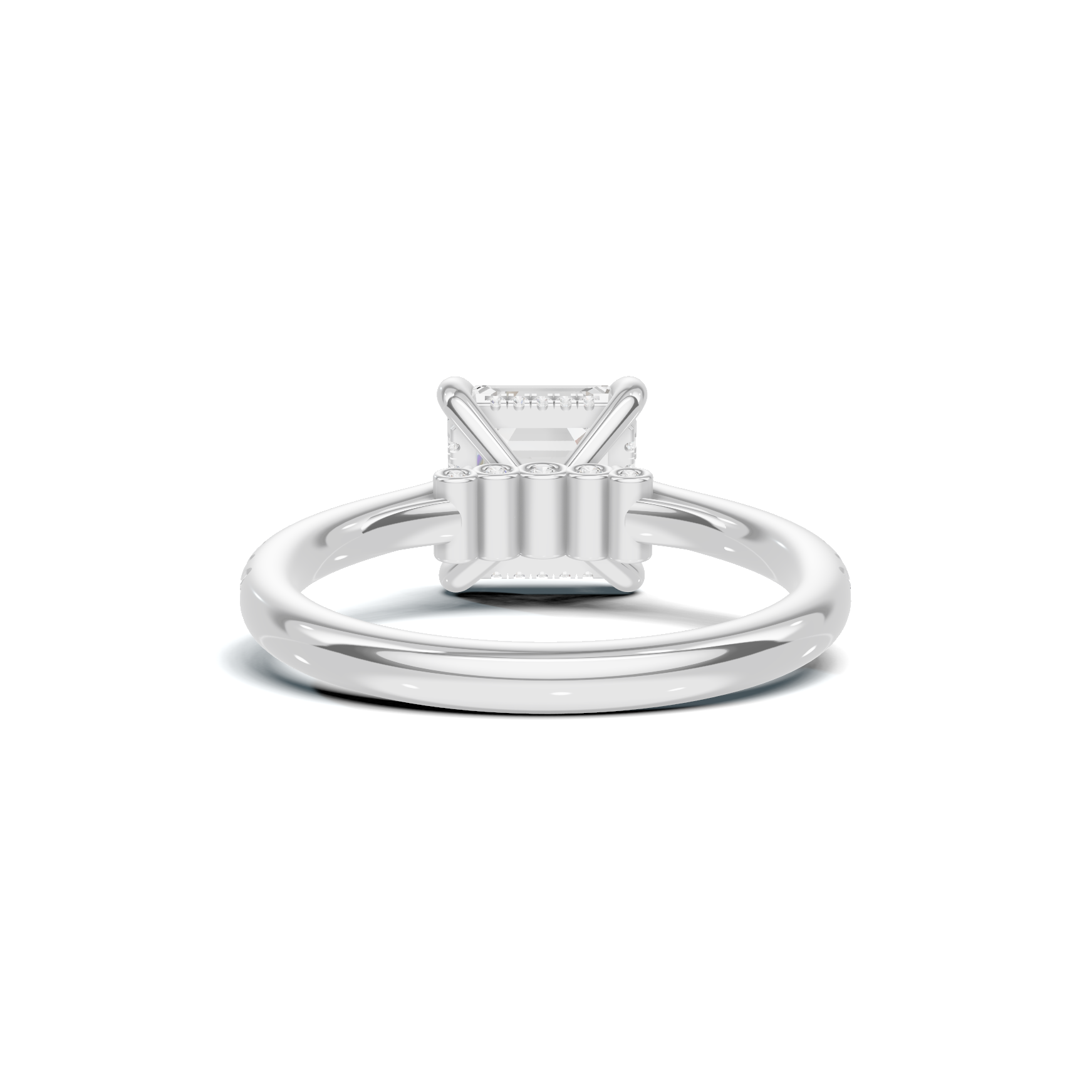 Pavilion Accented Ring 14K White Gold