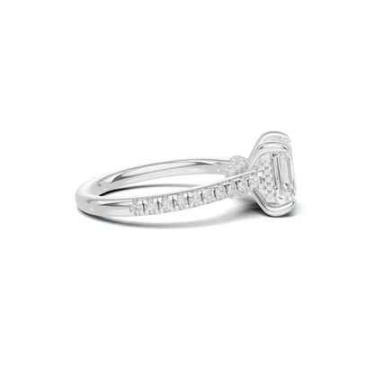 Pavilion Accented Ring 14K White Gold