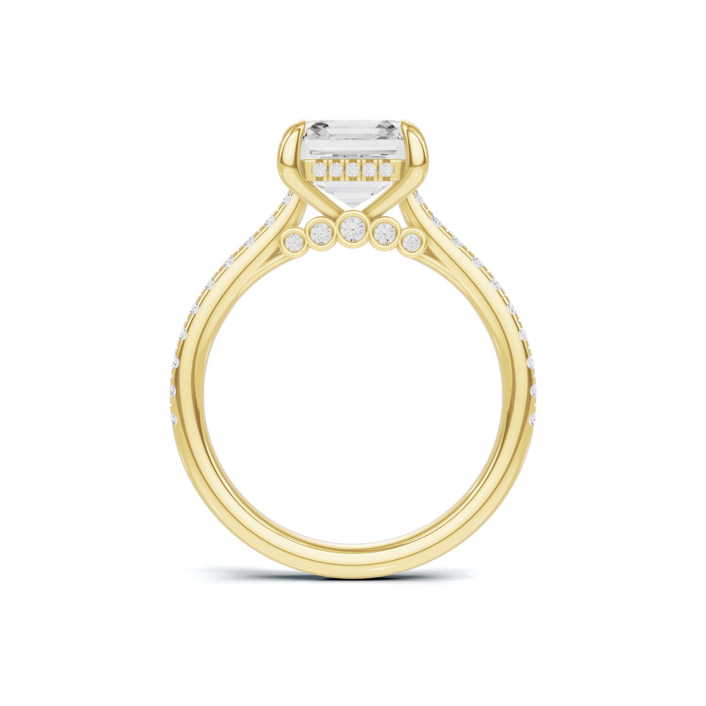 Pavilion Accented Ring 14K Yellow Gold