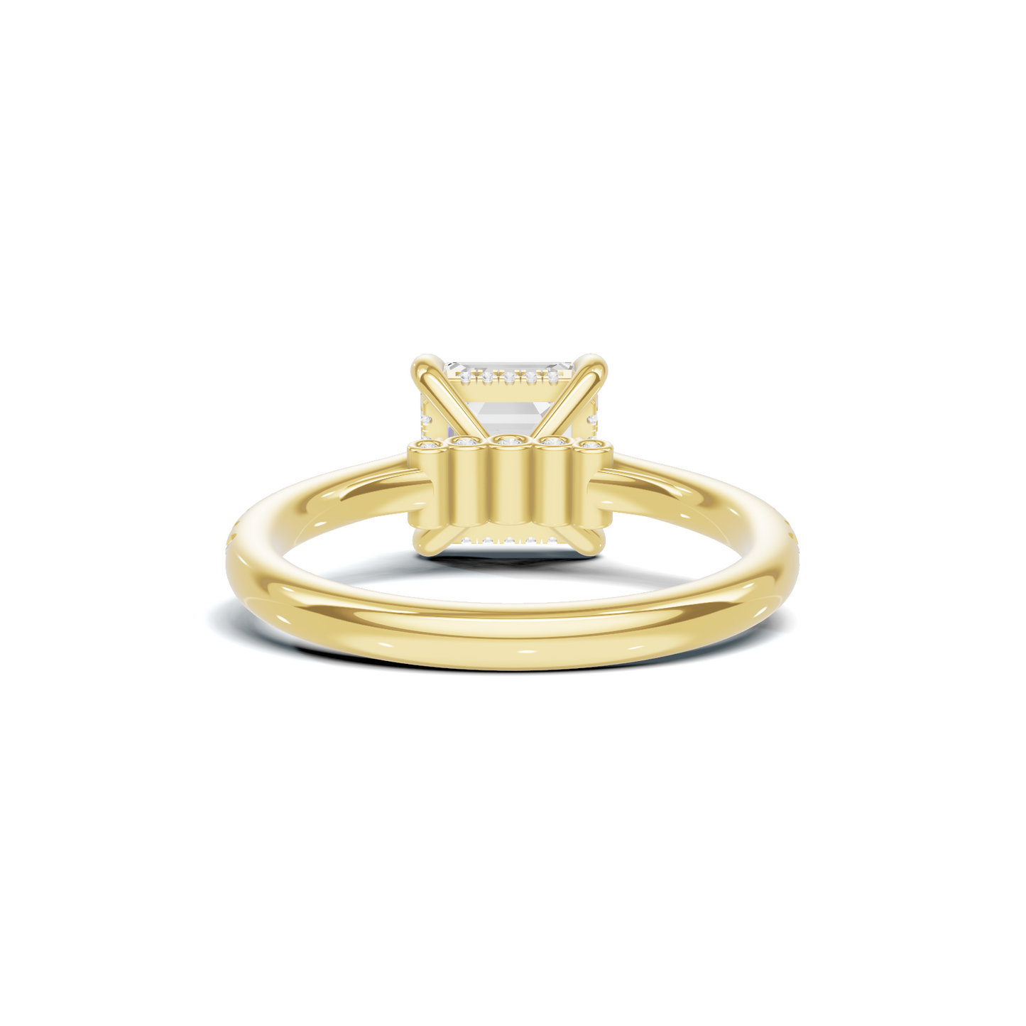 Pavilion Accented Ring 14K Yellow Gold
