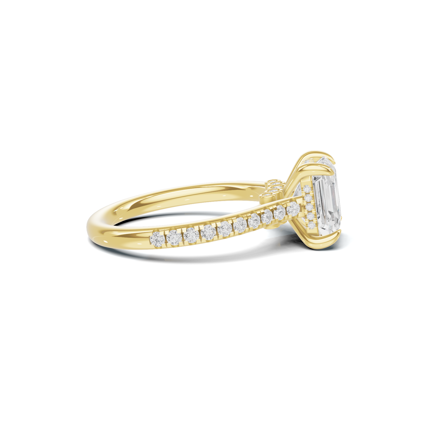 Pavilion Accented Ring 14K Yellow Gold