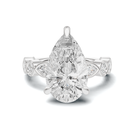 Accented Marquise Ring 14K White Gold